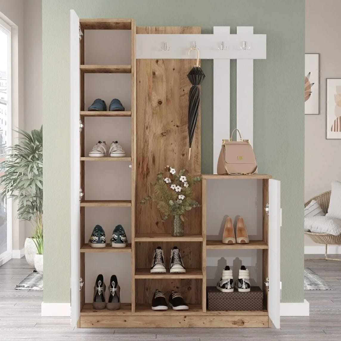 შემოსასვლელის კარადა სარკით Nuvo IS10122